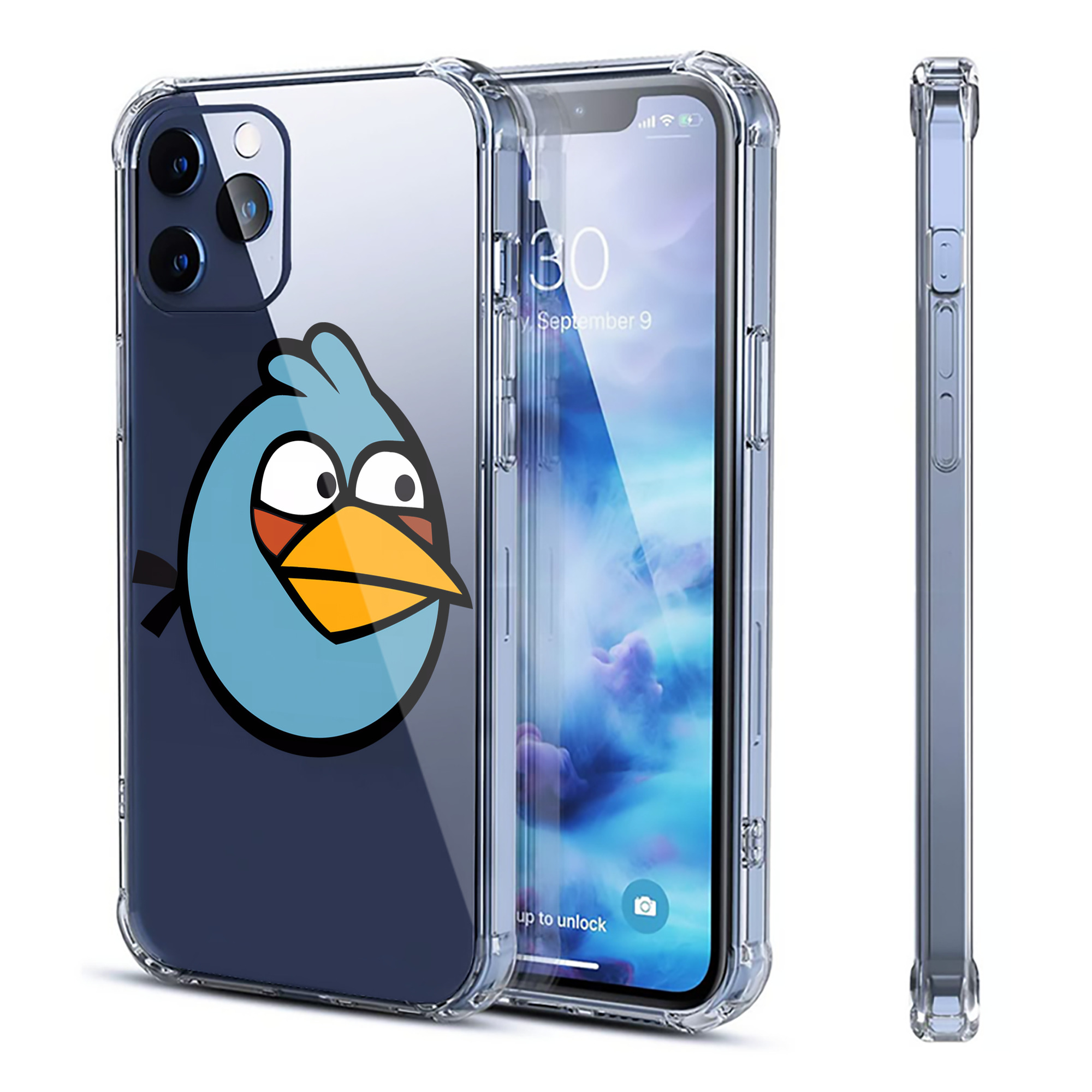 （画像用） Angry Birds アングリーバード 【iPhone 12シリーズ対応】透明スマホケース（クリアソフトケース）